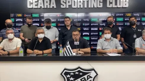 Foto: Reprodução Ceará SC/YouTube | Robinson de Castro faz pronunciamento após eliminação no Estadual