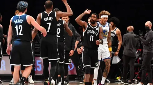 Foto: Jesse D. Garrabrant/Getty Images - Durant e Kyrie dos Nets