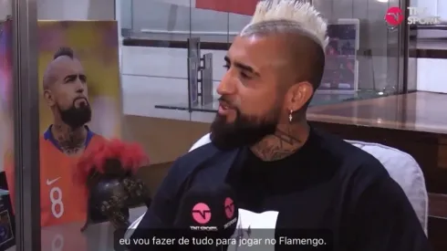 Foto: Reprodução TNT Sports/YouTube | Vidal afirma que vai fazer de tudo para jogar pelo Flamengo