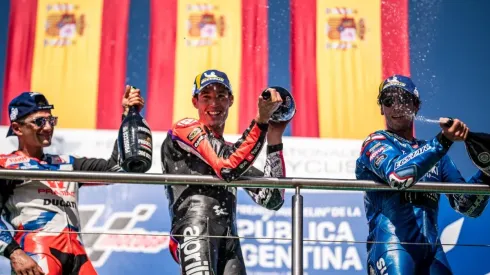 Steve Wobser/Getty Images - Pódio do GP da Argentina de MotoGP