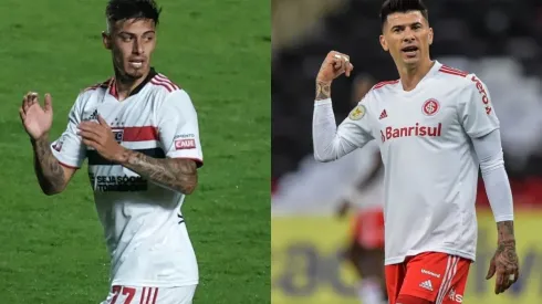 Foto Rigoni: Marcello Zambrana/AGIF e Foto Cuesta: Thiago Ribeiro/AGIF | SPFC dá ultimato sobre oferecer Rigoni como moeda de troca para ter Cuesta em 2022