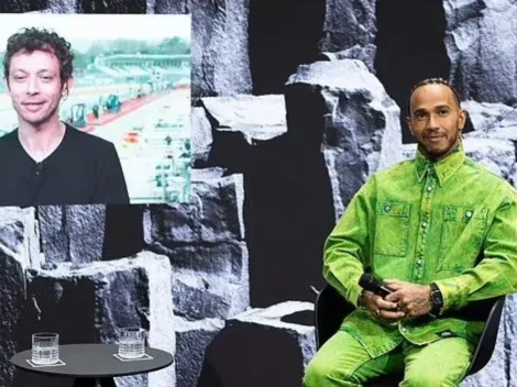 Valentino Rossi e Hamilton se encontram e inglês diz que MotoGP é mais "pesada" que Fórmula 1