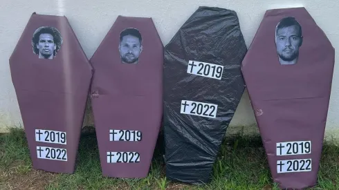 Foto: Divulgação/Raça Rubro-Negra - Líderes do elenco foram os principais alvos dos protestos da torcida do Flamengo