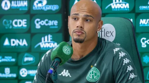 Foto: (Thomaz Marostegan/Guarani FC) - Nicolas concedeu entrevista coletiva no Guarani nesta terça (19), e não deixou de falar sobre o Grêmio, seu ex-clube