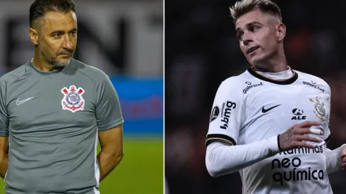 Fotos: (Marcos Zanutto/AGIF/Ettore Chiereguini/AGIF) - Róger Guedes já deixou claro a Vítor Pereira que se sente mais à vontade atuando na ponta esquerda do Corinthians