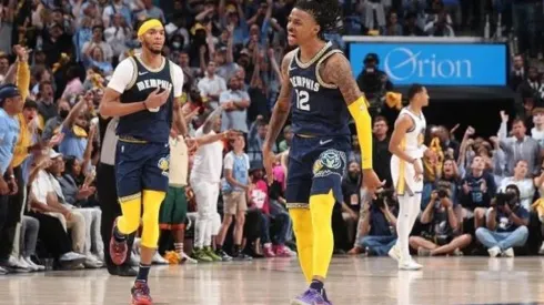 Joe Murphy/AFP - Ja Morant foi o grande nome da noite na NBA
