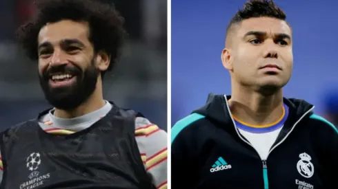 Foto Salah: Mairo Cinquetti/NurPhoto/Getty Images – Foto Casemiro: (Photo by David S. Bustamante/Soccrates/Getty Images)