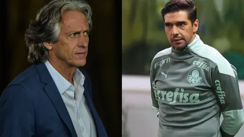 Foto Jorge Jesus: Thiago Ribeiro/AGIF e Foto Abel Ferreira: Marcello Zambrana/AGIF | JJ manda a real sobre trabalho de Abel no Palmeiras