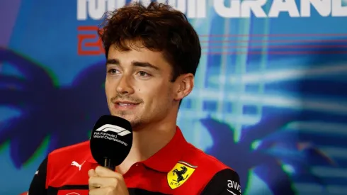 Jared C. Tilton/Getty Images - Leclerc, em entrevista em Miami