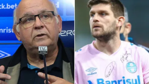 Fotos: Rodrigo Fatturi/Grêmio/Divulgação e Lucas Uebel//Grêmio/Divulgação - Bolzan e Kannemann: zagueiro tem contrato até dezembro