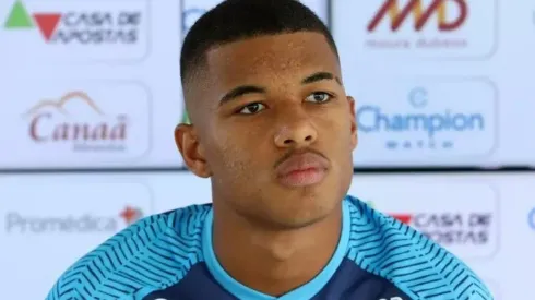 Foto: Felipe Oliveira / EC Bahia / Divulgação - Marcelo Ryan celebra gol na Copa do Brasil