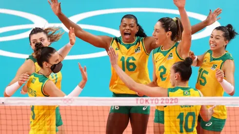 Seleção brasileira de vôlei nos Jogos olímpicos de Tóquio. (Getty Images)