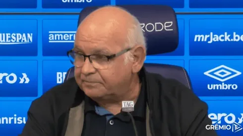 Foto: Reprodução/YouTube – Romildo Bolzan Júnior: presidente se manifestou após empate do Grêmio com o Vasco