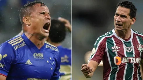 Foto: Fernando Moreno/AGIF Foto: Thiago Ribeiro/AGIF - Edu do Cruzeiro e Ganso do Fluminense