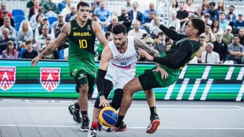 Fabrício Veríssimo Brasil x Sérvia Copa do Mundo Basquete 3×3 — Foto: Divulgação Fiba3x3