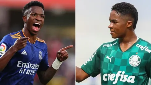 Foto: Fran Santiago/Getty Images / Marcello Zambrana/AGIF | Enquato Vini Jr já faz sucesso na Europa, Endrick desperta interesse de gigantes do Velho Continente