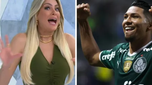 Montagem: fotos de Reprodução/Band e Marcello Zambrana/AGIF - Jogo Aberto de Renata Fan discutiu importância de Rony no Palmeiras