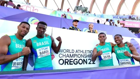 O quarteto brasileiro do revezamento 4x100m