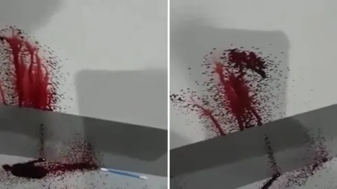 Sangue sem explicação escorrendo em parede de casa assusta moradores do Paraná