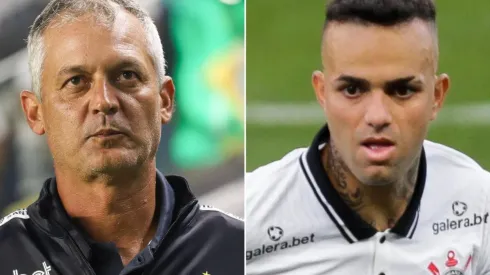 Fotos: Fernanda Luz/AGIF e Marcello Zambrana/AGIF - Lisca e Luan: técnico do Santos elogiou o meia-atacante do rival