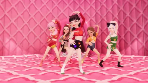 Imagem da apresentação da BLACKPINK e Selena Gomez no ZEPETO