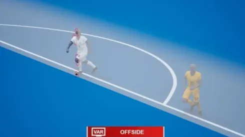 Foto: Reprodução Twitter - Nova tecnologia da UEFA.