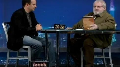 Leo Bello levou o poker ao programa do Jô em 2008 (Foto: Reprodução/TV Globo)