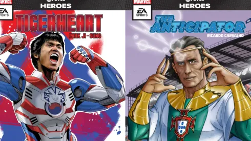 Park Ji-Sung e Ricardo Carvalho apareceram em arte no site