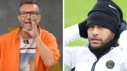 Foto Neto: Reprodução 'Os Donos da Bola' - Foto Neymar: (Photo by Alexander Hassenstein/Getty Images)