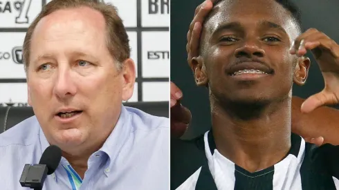 Fotos: Vitor Silva/Botafogo/Divulgação - Textor e Jeffinho: empresário se manifestou sobre o jovem do Botafogo, que foi alvo do Athletico