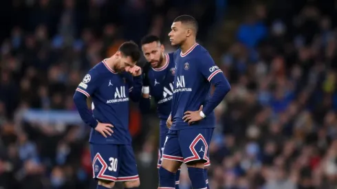 Foto: Laurence Griffiths/Getty Images | Neymar, Mbappé e Messi formam o ataque estrelado do PSG