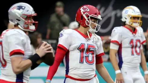 Mac Jones, Patrick Mahomes e Justin Herbert no Pro Bowl da última temporada