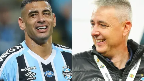 Fotos: Pedro H. Tesch/AGIF - Diego Souza e Tiago Nunes: centroavante rebateu declarações do treinador