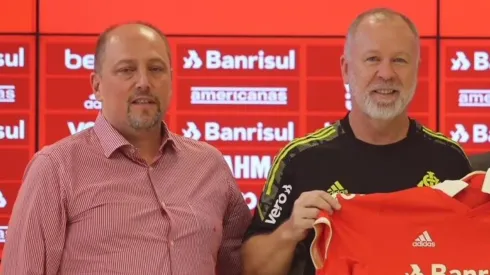 Foto: Internacional/Divulgação - Barcellos e Mano Menezes: Colorado já se planeja visando a próxima temporada