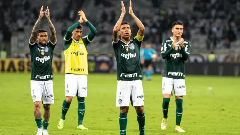 Alessandra Torres/AGIF- Palmeiras após a vitória contra o Galo.