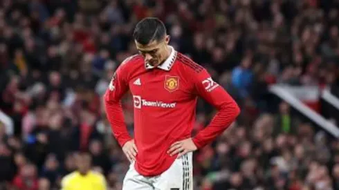 Naomi Baker/Getty Images – Cristiano Ronaldo, decepcionado em jogo pelo Manchester United