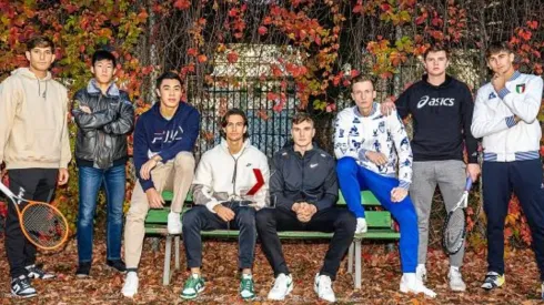 Francesco Passaro, Chun-Hsin Tseng, Brandon Nakashima, Lorenzo Musetti, Jack Draper, Jiri Lehecka, Dominic Stricker e Matteo Arnaldi: os tenistas do Next Gen Finals. Créditos: Arturo Holmes/Getty Images