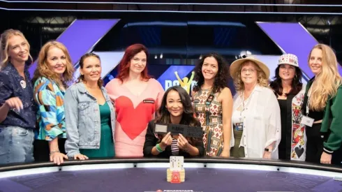 Mesa final do Platinum Pass para mulheres do EPT Barcelona (Foto: Divulgação/PokerStars)