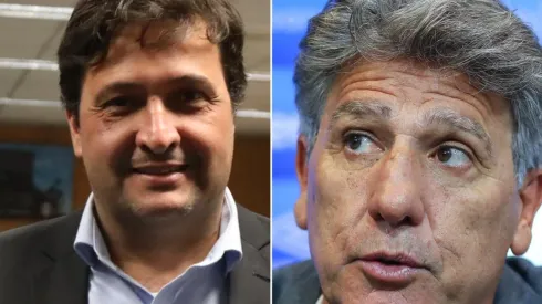 Fotos: Luciano Amoretti / Grêmio / Divulgação e Lucas Uebel / Grêmio / Divulgação – Guerra e Renato: novo presidente já tomou decisão sobre futuro do técnico