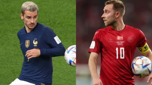 Foto Antoine Griezmann: Stu Forster/Getty Images e Foto Christian Eriksen: Francois Nel/Getty Images - França x Dinamarca AO VIVO; acompanhe em tempo real