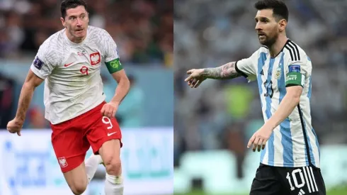 Foto Robert Lewandowski: Laurence Griffiths/Getty Images e Foto Lionel Messi: Stuart Franklin/Getty Images - Tempo Real de Polônia x Argentina