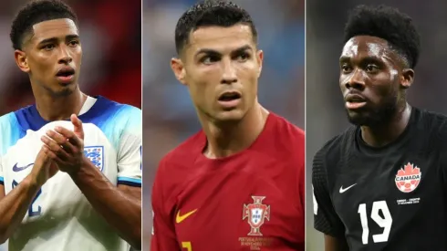 Francois Nel/Claudio Villa/Getty Images - Jude Bellingham, Cristiano Ronaldo e Alphonso Davies