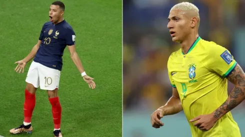 Fotos: Getty Images - Mbappé e Richarlison estão entre os artilheiros da Copa do Mundo