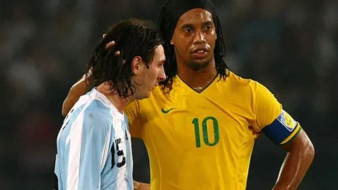 PASSADO E PRESENTE! Ronaldinho 'inspira' Messi na final da Copa do Mundo