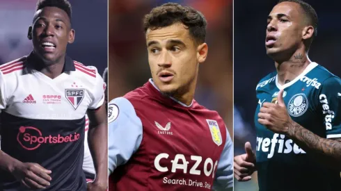 Foto: Ettore Chiereguini/AGIF; Naomi Baker/Getty Images; Foto: Ettore Chiereguini/AGIF - Léo Pele, Coutinho e Breno Lopes