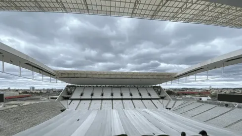 Foto: Reprodução / Time do Povo/ Reforma no gramado da Neo Química Arena segue para etapa final; Veja fotos.
