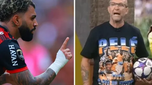 Getty Images/Hector Vivas e Foto: Os Donos da Bola/YouTube - Neto cobra Gabigol