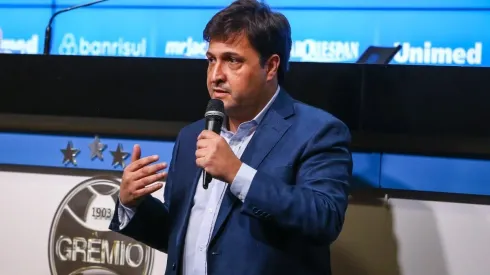 Foto: Lucas Uebel/Grêmio/Divulgação – Guerra: presidente confirmou interesse do Grêmio em medalhão