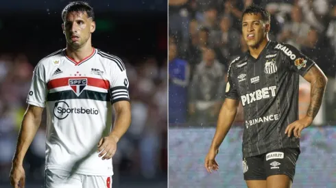 Fotos: Marcello Zambrana/AGIF e Fernanda Luz/AGIF - São Paulo e Santos jogarão neste domingo no Morumbi