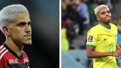 Thiago Ribeiro/AGIF e Laurence Griffiths / Equipe Getty - Pedro e Rodrygo.